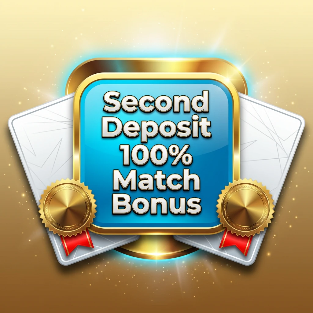 Second Deposit 100% Match Bonus